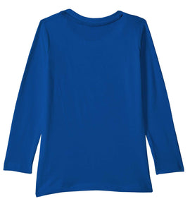 American-Elm Royal Blue Full Sleeve Cotton Round Neck Tshirt for Boys | Plain Cotton Tshirt for Boys