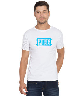 black pubg printed t shirt for men
