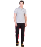 American-Elm Gym Lowers For Men Black Cotton Stylish Solid Track Pants for Men for Workout, Gym