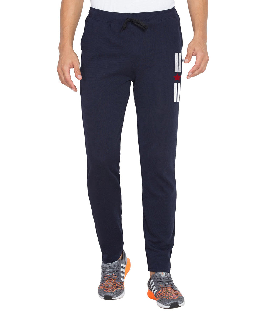 Black Polyester Solid Track pant
