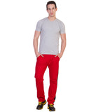 American-Elm Red Gym Lower for Men Stylish Slim Fit Track Pants For Daily Usage