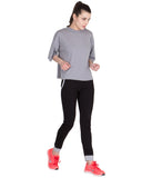 American-Elm Women's Cotton Track Lower, Black Slim Fit Stylish Yoga Pant/ Jogger