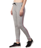 American-Elm Women's Light Grey Slim Fit Stylish Cotton Tights for Women Gym