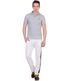 Haoser Men's White Cotton Solid Stylish Track Pant for Everyday