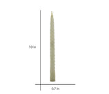American-Elm Pack of 10 Ascented 0.7x10 In White Twisted Pillar Candle For Diwali and Brithday Party or For Home Decor