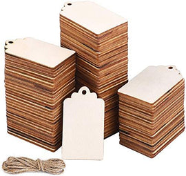 blank wooden tags