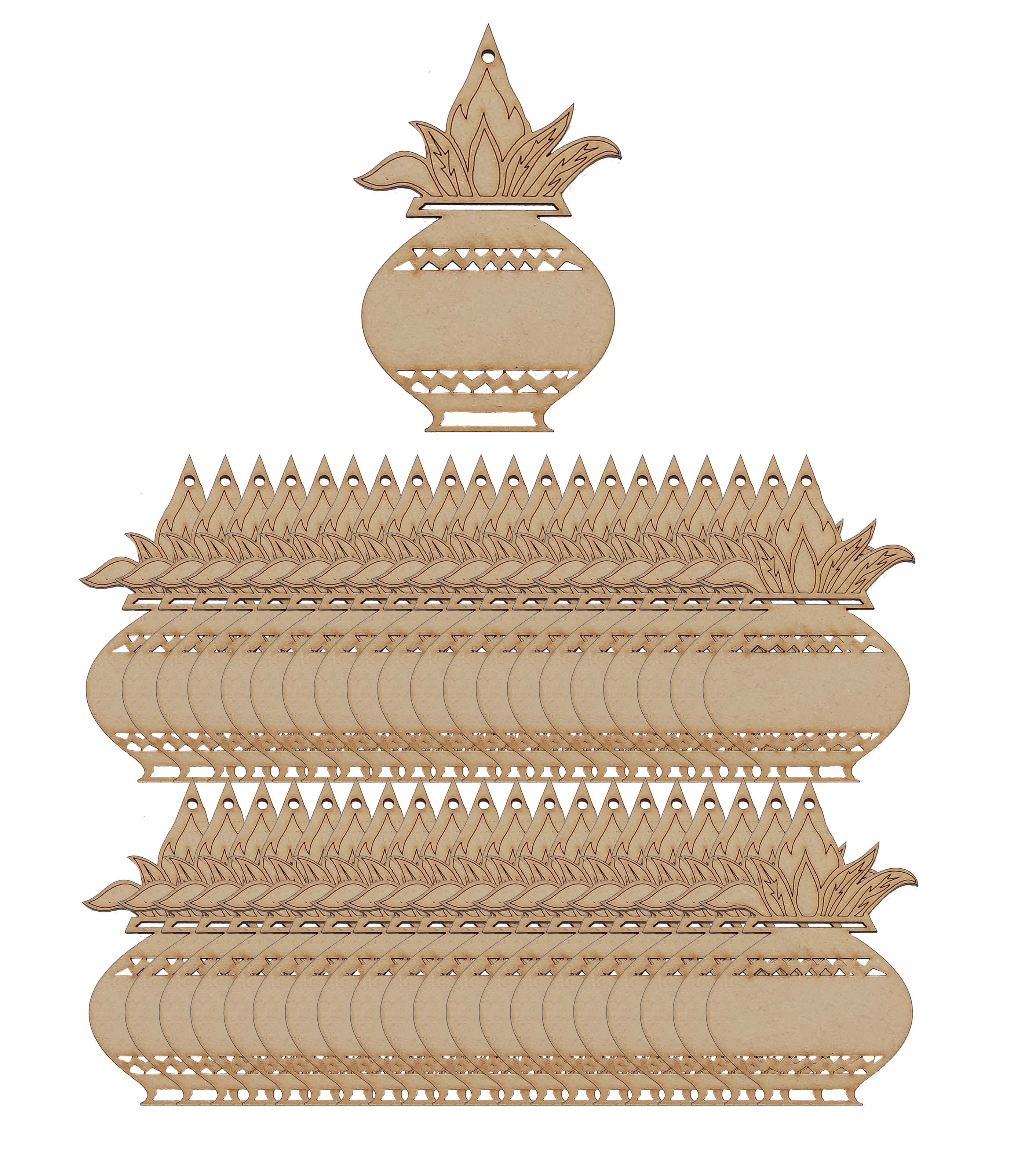 mdf boards cut out for art, board cut out Kalash shape, mdf wall decoration, hardboard for painting, hardboard Kalash shapes for decor