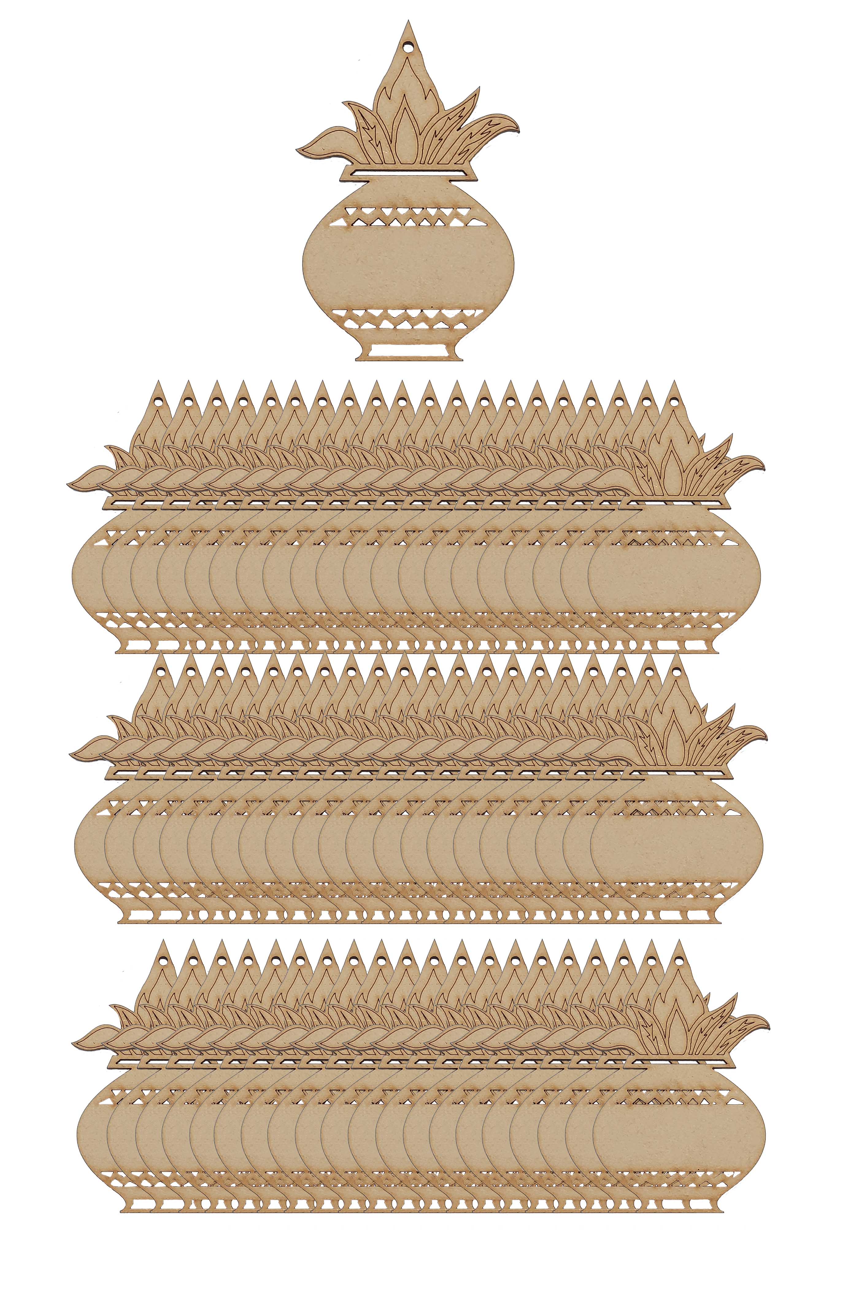 mdf boards cut out for art, board cut out Kalash shape, mdf wall decoration, hardboard for painting, hardboard Kalash shapes for decor