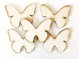 AmericanElm Pack of 5 Unfinished Wood Butterflies For Home Décor, Office Decor