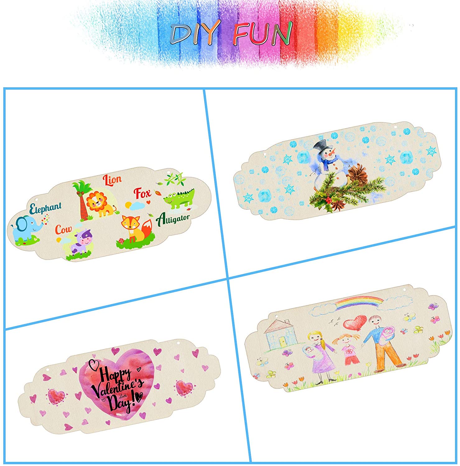 Unfinished hanging wood sign