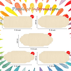  Unfinished rectangular wood sign