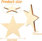 unfinished wooden cutout star