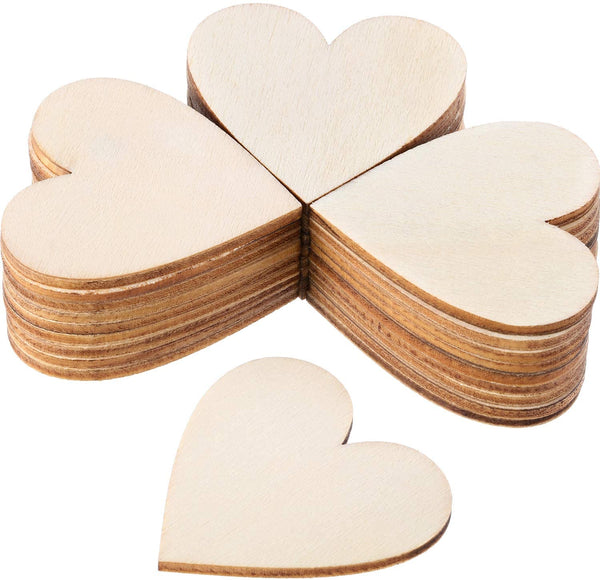  wooden heart cutouts