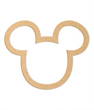 Haoser 3mm Wooden Micky cutouts for Scrapbooking Arts Crafts DIY Decoration Display Décor