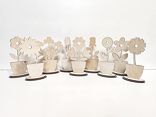 Wooden Flower Cutouts