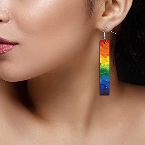 Whittlewud Pack of 20 Wood Earring Blanks for Jewelry Making x Unfinished Rectangle Earrings for Women Girls Blank Earring Pendant Bul