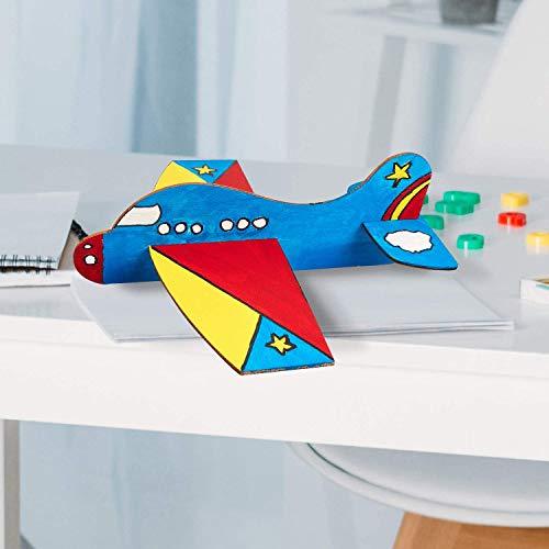 Whittlewud Pack of Wooden Model Airplane Unfinished shaped For DIY, Decor, Paint and Gifts Handicraft Toy Plane for Birthday